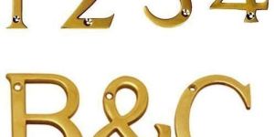 Brass Numerals Alphabets