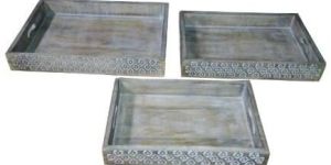 Mango Wood Tray Set of 3