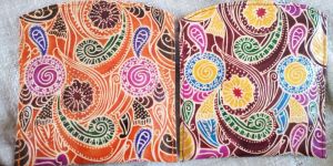 Pure Leather Traditional Printed Clutch Purse