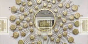 Zincopp Golden Decorative Wall Mirror