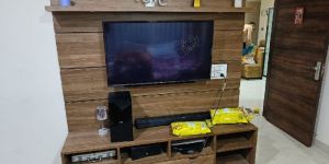 TV UNIT WITH STORAGE & SHELVES