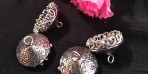 Silver Brass Jhumka