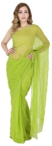 Plain Chiffon Saree