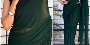 Plain Georgette Saree