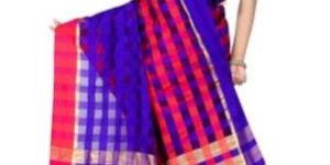 Printed Cotton Chex Saree