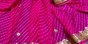 Rajasthani Leheriya Gota Patti Saree