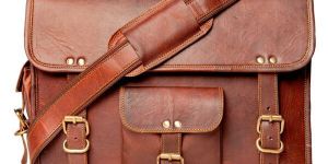 Rugged Leather Messenger Bag