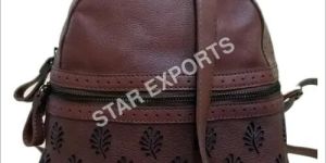 Ladies Leather Backpack Bag