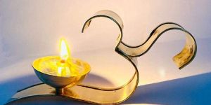 Brass Om Diya