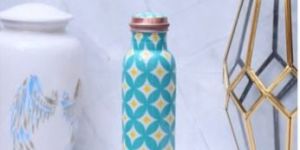 Sky Blue Digital Copper Water Bottle
