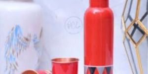 Triangle Design Copper Bottle with 2 Glass