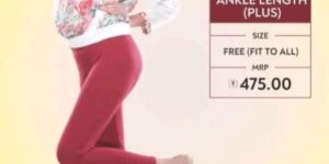 Ladies Plus Size Ankle Legging
