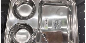 Stainless Steel Pav Bhaji Plate