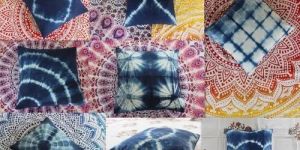 Tie Dye Cotton Cushion Cover