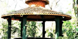 Ferrocrete Wooden Gazebo