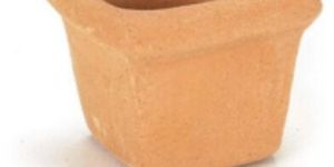 Square Clay Flower Pot