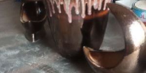 Gold Chronic pot, House hanging pots, Antique Ganda set 3Piece.