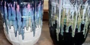 Rassi pots pair for front door, buddha pots, elephant pots.