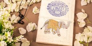 Elephant Print Cotton Paper Diary - Set of 3