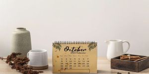 Flower Paper Table Calendar