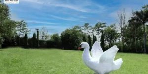 White Duck Marble Statue
