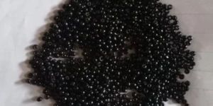 Black Round Glass Beads