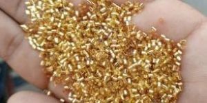 Golden Cut Glass Beads