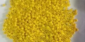 Opaque Yellow Glass Beads