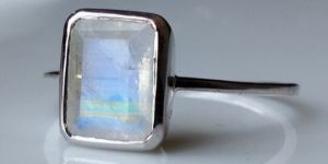 Silver Moonstone Ring