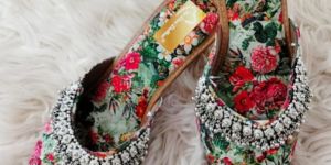 the Desi Dulhan Women Multi Ethnic Heel Mules with Resin Sole