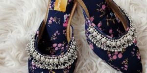 Women Payal Ethnic Embellished Heel Mules with Resin Sole