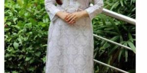 Rayon Embroidery Work Long Kurti Set