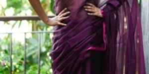 Plain Fancy Cotton Saree