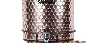 Sahi Hai STEEL COPPER HAMMERED DESIGN WATER POT