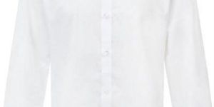 Cotton Full Sleeves White School Uniform Shirt Fabric