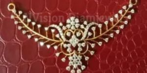 Yellow Gold Designer Mangalsutra Real Diamond Pendant