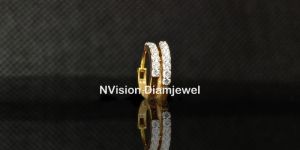 Yellow Gold Natural Diamond Small Bali
