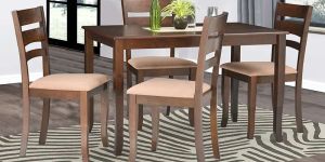 Wooden 4 Seater Dining Table Set