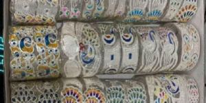 Peacock Silver Bangles