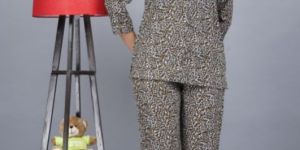 Leopard Print Full Sleeve Full Pajama Set