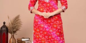 Red Bandhani Print Sharara Set