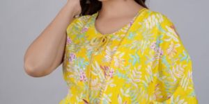 Yellow Multi Flower Print Sharara Set