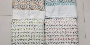 Rayon Digital Printed Chikan Embroidery Fabric