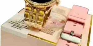 Women's Round Rose Gold Gen 9 Diamond Edition Smartwatch (Rose Gold Strap, Free Size)