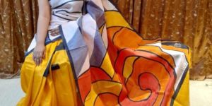 Multicolor Mulberry Katan Silk Saree