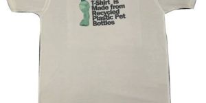 Waste PET Bottles Recycled White T-Shirts
