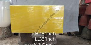 Yellow Rectangle Flower Pots