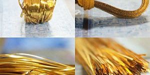 Golden Mukaish Metal Strips Wire