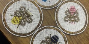 Honey Bee Beaded Coasters