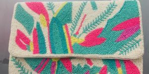 Pastel Beaded Clutch